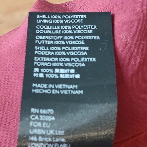 Anthropologie Toulon Pleated Mini Dress Burgundy Size Small - Picture 9 of 9